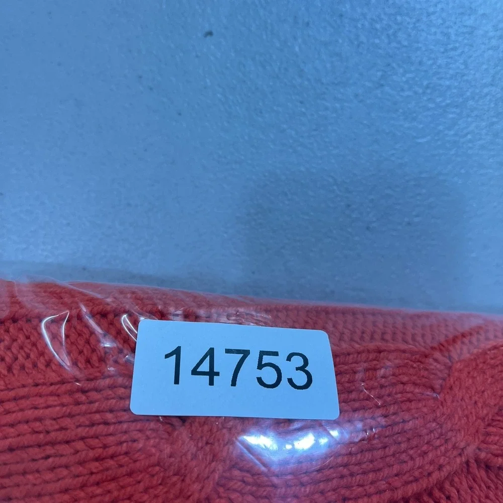 Madewell Sweater Womens Large Orange Cotton Blend Cable Knit Pullover‎ Cottage